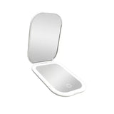 Ultra-thin Foldable Cosmetic Mirror With Light Tricolour Light Convenient HD Luminous