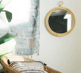 Round Vintage Rattan Korean Handmade Makeup Mirror